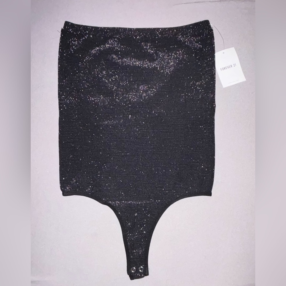Glitter Tube-Top Bodysuit